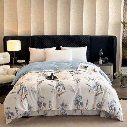 大柏树 2025新款A类全棉磨毛印花单被套 思瑾蓝