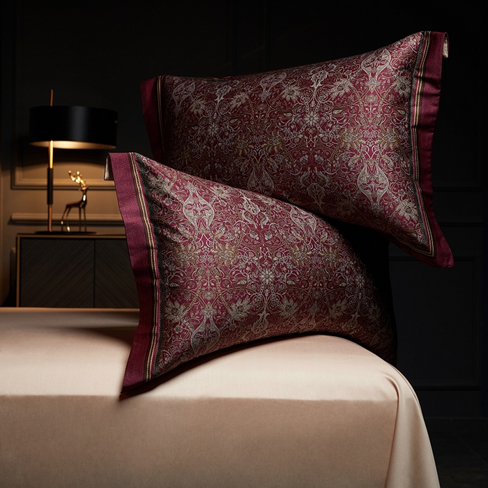 91家纺网 家纺一手货源 找家纺 2024新款100s长绒棉数码印花大版定位四件套 劳伦斯