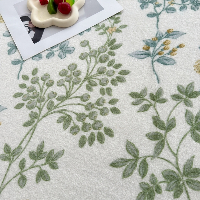 91家纺网 家纺一手货源 找家纺 翎盈家纺 2024新款加厚高克重牛奶绒床单 花香叶柔