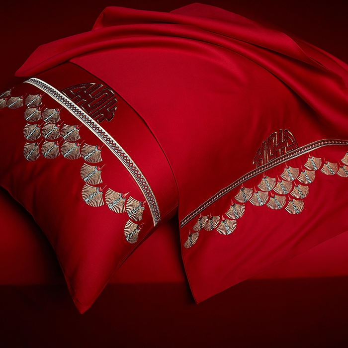 91家纺网 家纺一手货源 找家纺 （总）2024新款刺绣长绒棉婚庆重磅新品多件套-前程似锦