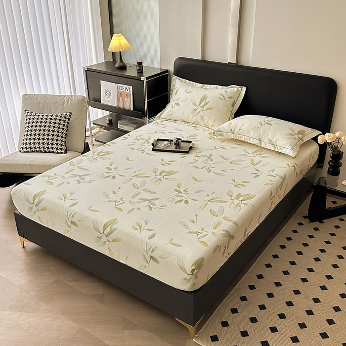 91家纺网 家纺一手货源 找家纺 大柏树 2025新款A类全棉磨毛印花单床笠 乐莹米