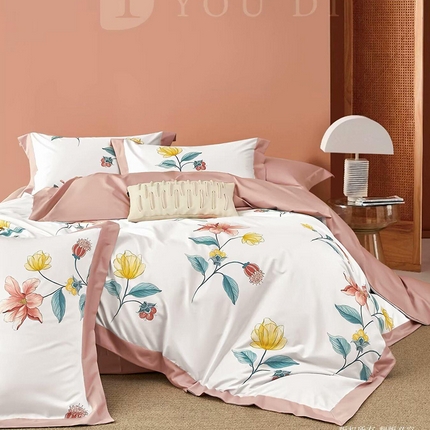 91家纺网 家纺一手货源 找家纺 （总1）未来家居 2024新款UD活性印染铂金贡缎四件套