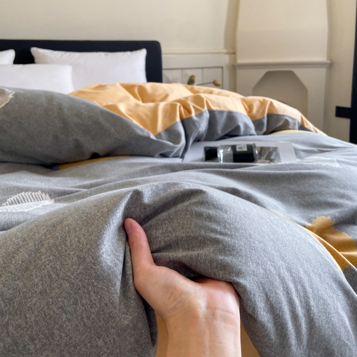 91家纺网 家纺一手货源 找家纺 大柏树 2025新款A类全棉磨毛印花单被套 哈米亚