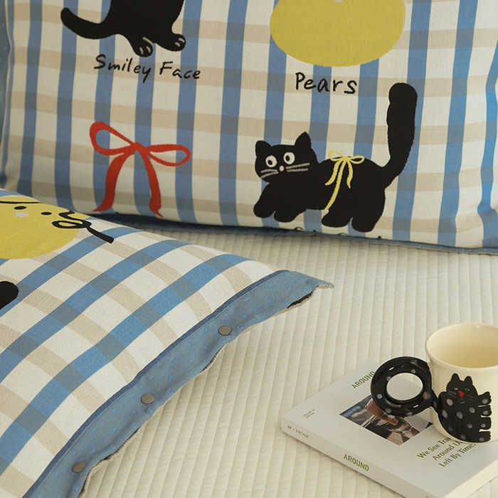 91家纺网 家纺一手货源 找家纺 （总）2024新款全棉四层纱布枕套一对装纽扣款枕套