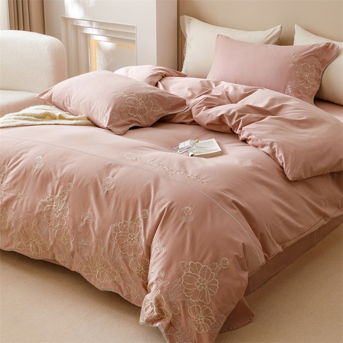 91家纺网 家纺一手货源 找家纺 艾莱家纺 2024新款A类新疆长绒棉加厚柔顺磨毛四件套-花开烂漫 花开烂漫-戴安娜