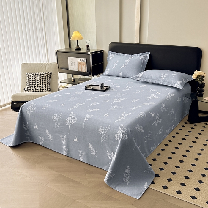 91家纺网 家纺一手货源 找家纺 大柏树 2025新款A类全棉磨毛印花单床单 芊芊之恋