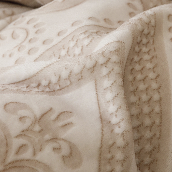 91家纺网 家纺一手货源 找家纺 卡派 2024新款轻奢肌理纹雕花工艺款230克加厚牛奶绒四件套（提供买家秀 ） 法式浪漫-奶咖