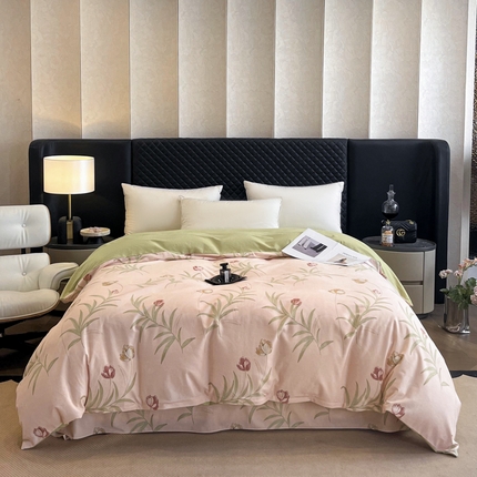 大柏树 2025新款A类全棉磨毛印花单被套 绿禾