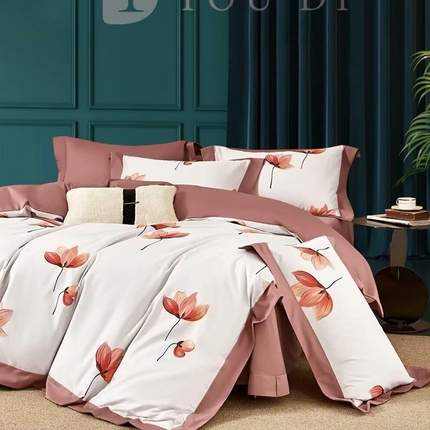 91家纺网 家纺一手货源 找家纺 （总1）未来家居 2024新款UD活性印染铂金贡缎四件套