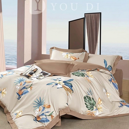 91家纺网 家纺一手货源 找家纺 （总1）未来家居 2024新款UD活性印染铂金贡缎四件套