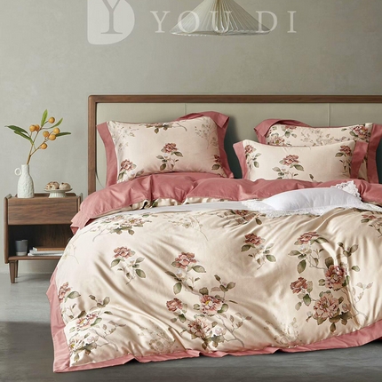 91家纺网 家纺一手货源 找家纺 （总1）未来家居 2024新款UD活性印染铂金贡缎四件套