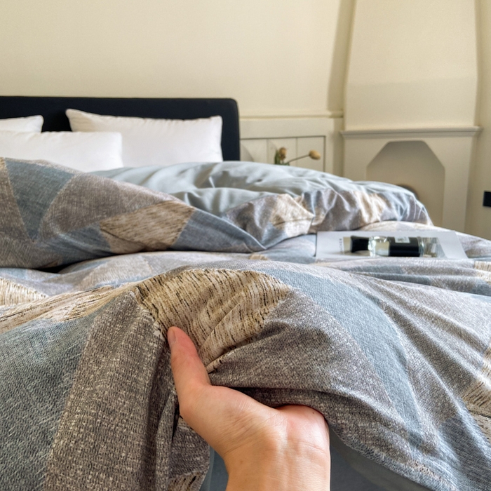 91家纺网 家纺一手货源 找家纺 大柏树 2025新款A类全棉磨毛印花单被套 黎贝卡