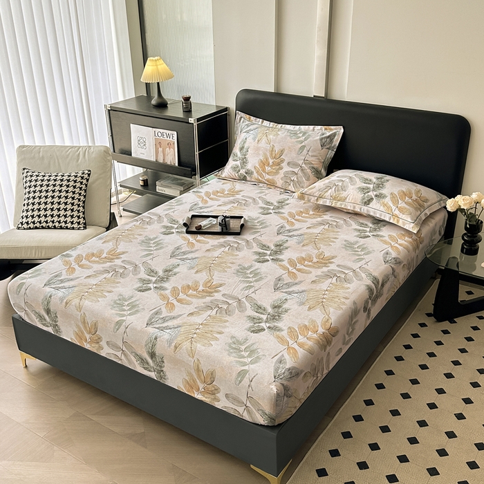 91家纺网 家纺一手货源 找家纺 大柏树 2025新款A类全棉磨毛印花单床笠 春派