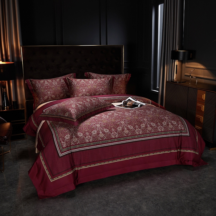 91家纺网 家纺一手货源 找家纺 （总）2024新款100s长绒棉数码印花大版定位四件套