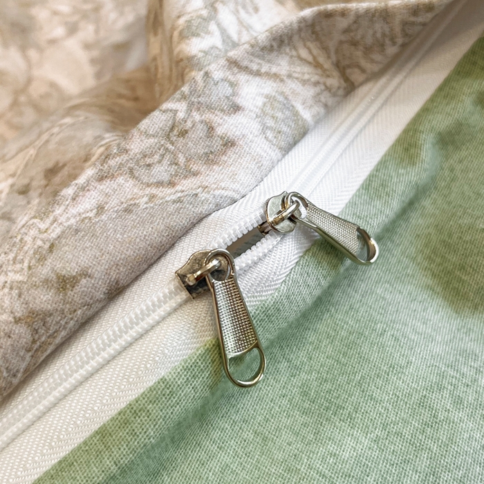 91家纺网 家纺一手货源 找家纺 大柏树 2025新款A类全棉磨毛印花单被套 莉娅绿