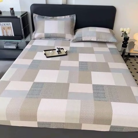 91家纺网 家纺一手货源 找家纺 大柏树 2025新款A类全棉磨毛印花单床笠 布莱克