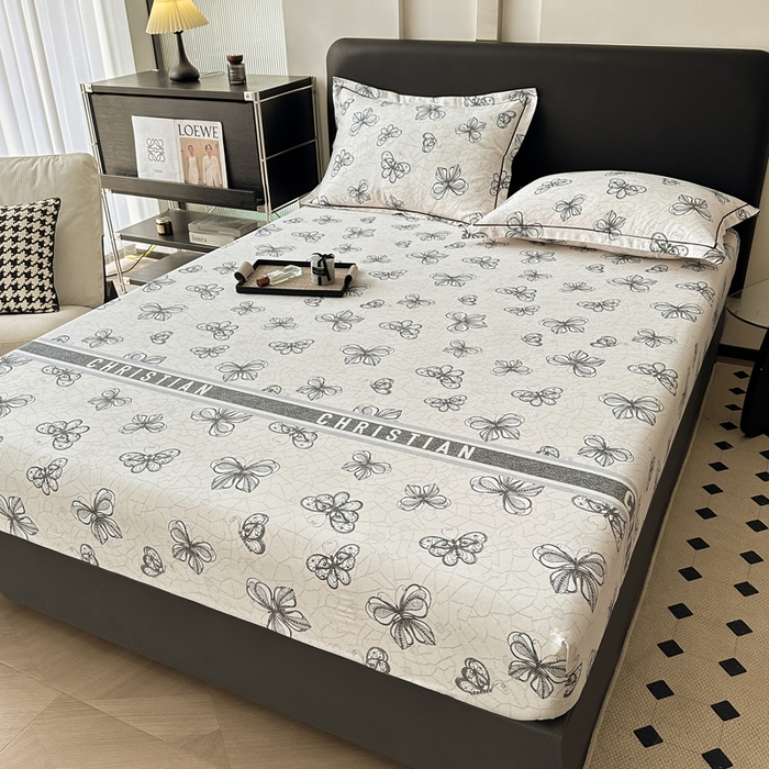 91家纺网 家纺一手货源 找家纺 大柏树 2025新款A类全棉磨毛印花单床笠 淡雅年华