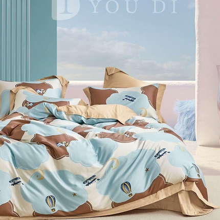 91家纺网 家纺一手货源 找家纺 （总1）未来家居 2024新款UD活性印染铂金贡缎四件套