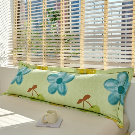 91家纺网 家纺一手货源 找家纺 美宜家 2025新款四季纯棉斜纹磨毛双人全棉长枕套精品一字绣 遇见