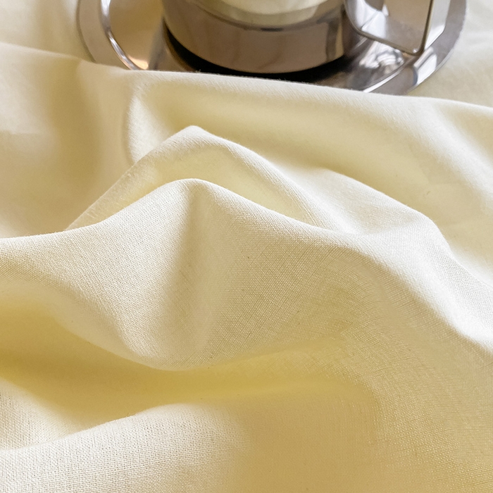 91家纺网 家纺一手货源 找家纺 眠帛家居 2024新款A类亲肤水洗棉纯色单品床单三件套 奶黄