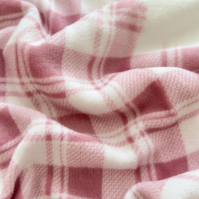 91家纺网 家纺一手货源 找家纺 花伞家居 2024直播新款牛奶绒羊羔绒多功能复合拉链被套款毛毯 毛毯-粉格子蝴蝶