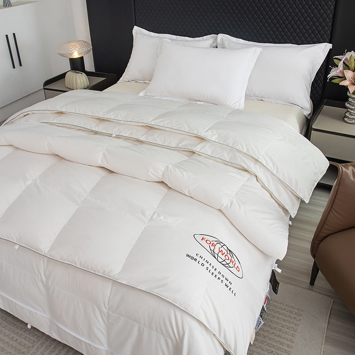 91家纺网 家纺一手货源 找家纺 静若居羽绒被壳 2024新款羽绒➕羽绒子母被壳二合一拉链款子母被壳厂家直销 白色