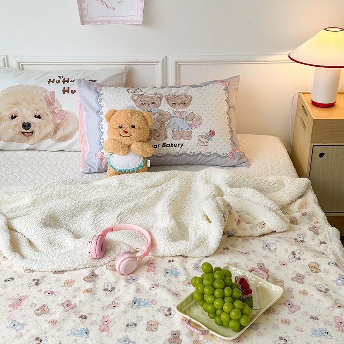 91家纺网 家纺一手货源 找家纺 （总）昔可家纺 2024新款羊羔绒牛奶绒毛毯系列（三）-场景二-卡通系列