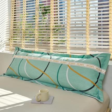 91家纺网 家纺一手货源 找家纺 美宜家 2025新款四季纯棉斜纹磨毛双人全棉长枕套精品一字绣 遇见