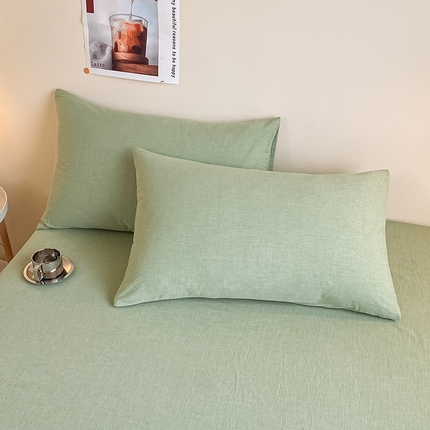 91家纺网 家纺一手货源 找家纺 （总）眠帛家居 2024新款A类亲肤水洗棉纯色单品枕套