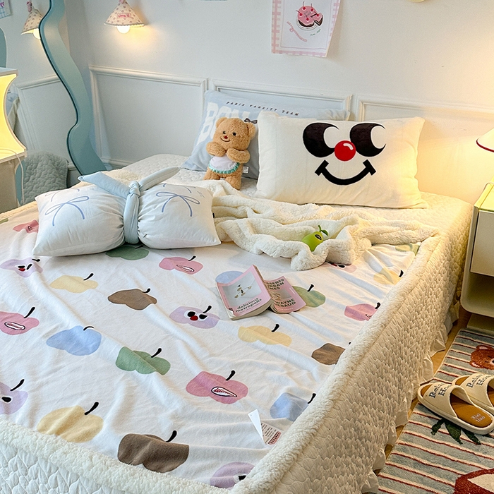 91家纺网 家纺一手货源 找家纺 （总）昔可家纺 2024新款羊羔绒牛奶绒毛毯系列（三）-场景二-ins风系列