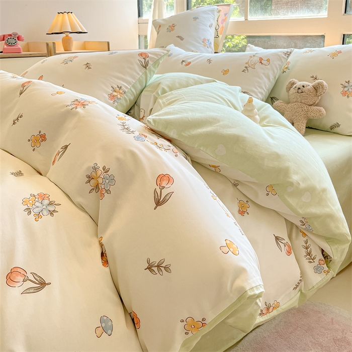 91家纺网 家纺一手货源 找家纺  本制 2024秋冬新款12868全棉印花四件套 沐风