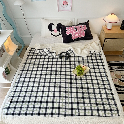 91家纺网 家纺一手货源 找家纺 （总）昔可家纺 2024新款羊羔绒牛奶绒毛毯系列（三）-场景二-ins风系列