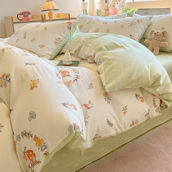 91家纺网 家纺一手货源 找家纺  本制 2024秋冬新款12868全棉印花四件套 沐风