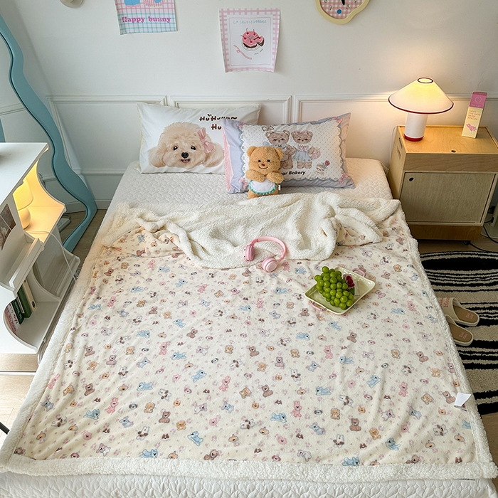 91家纺网 家纺一手货源 找家纺 （总）昔可家纺 2024新款羊羔绒牛奶绒毛毯系列（三）-场景二-卡通系列