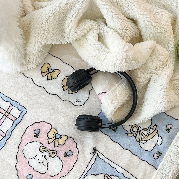 91家纺网 家纺一手货源 找家纺 昔可家纺 2024新款羊羔绒牛奶绒毛毯系列（三）-场景二-卡通系列 泡芙卷卷