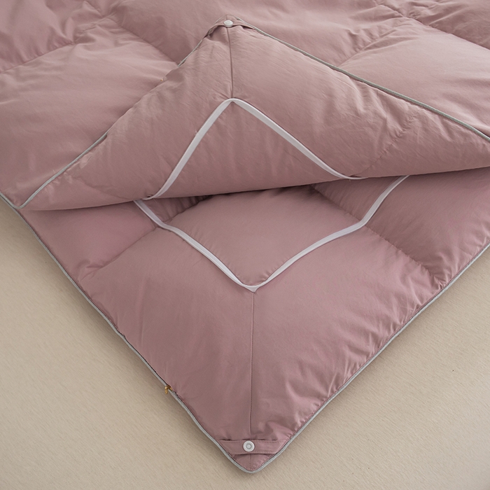 91家纺网 家纺一手货源 找家纺 静若居羽绒被壳 2024新款羽绒➕羽绒子母被壳二合一拉链款子母被壳厂家直销 豆沙