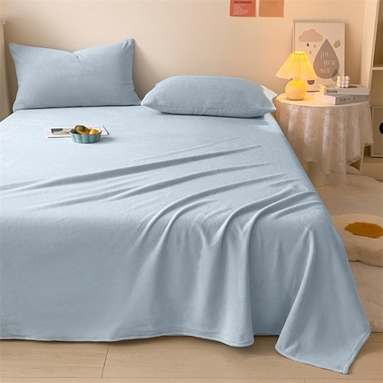 91家纺网 家纺一手货源 找家纺 （总）眠帛家居 2024新款纯色高克重牛奶绒单床单