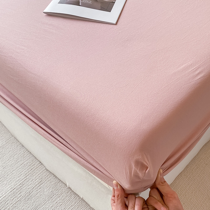 91家纺网 家纺一手货源 找家纺 （总）眠帛家居 2024新款A类亲肤水洗棉纯色单品床笠三件套