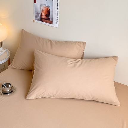 91家纺网 家纺一手货源 找家纺 （总）眠帛家居 2024新款A类亲肤水洗棉纯色单品枕套