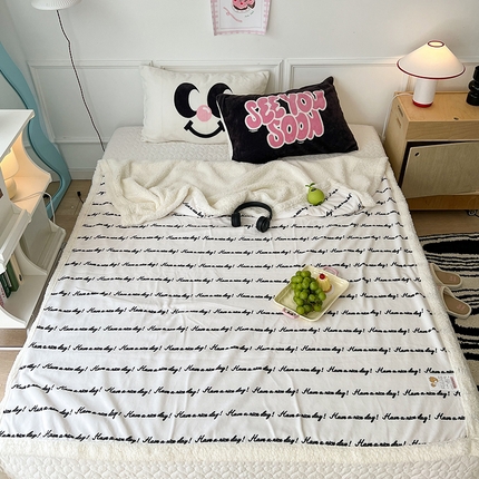 91家纺网 家纺一手货源 找家纺 （总）昔可家纺 2024新款羊羔绒牛奶绒毛毯系列（三）-场景二-ins风系列