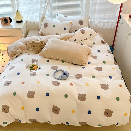 91家纺网 家纺一手货源 找家纺 （总）昔可家纺 2024新款印花牛奶绒四件套系列-2023年热款系列