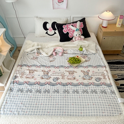 （总）昔可家纺 2024新款羊羔绒牛奶绒毛毯系列（三）-场景二-洛丽塔系列