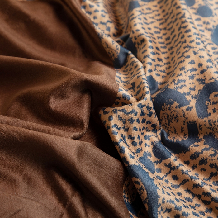 91家纺网 家纺一手货源 找家纺 色鬼布艺 2024新款婴儿绒数码印花牛奶绒四件套仿大牌直播爆款网红款 经典咖