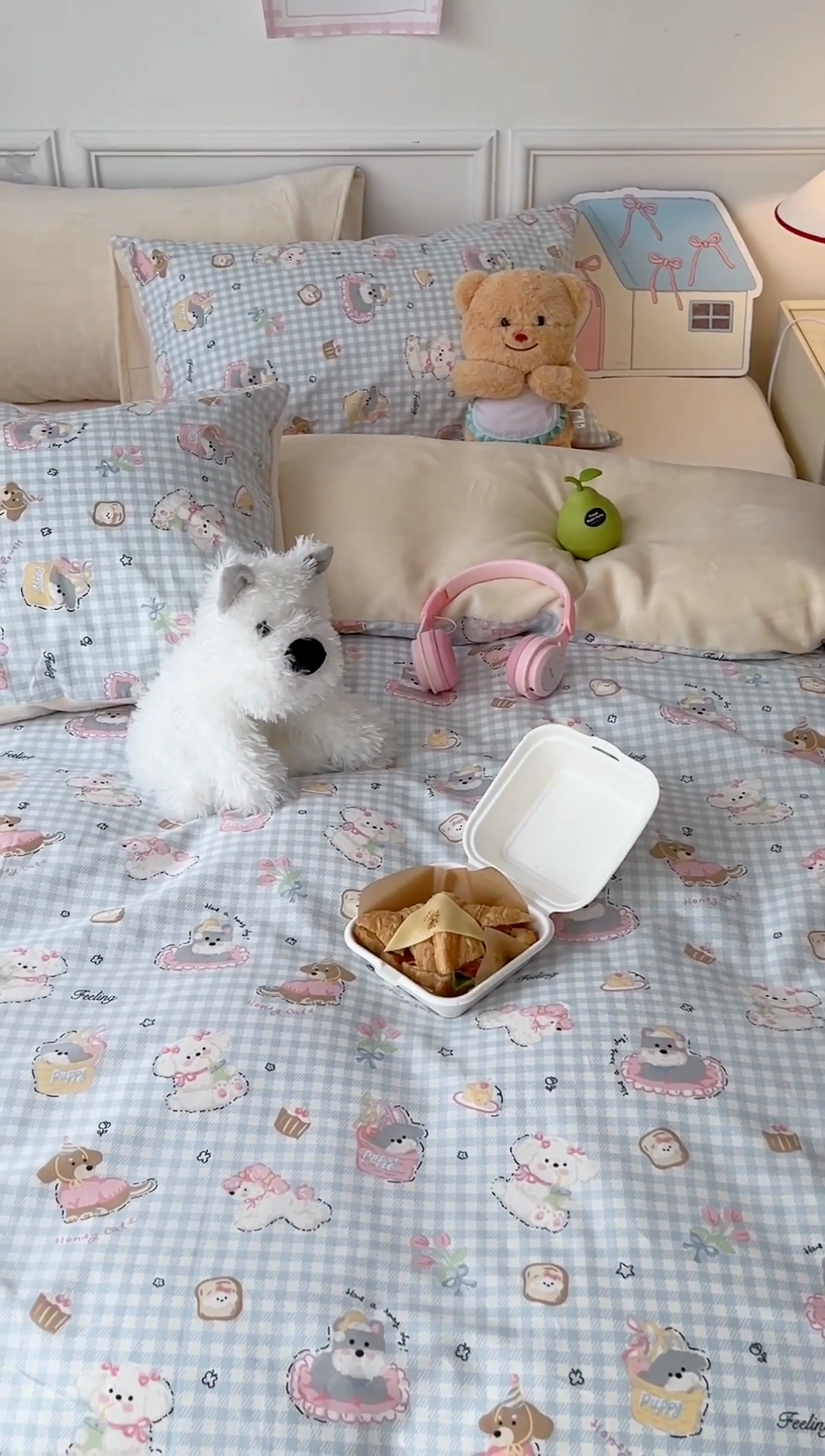 91家纺网 家纺一手货源 找家纺 昔可家纺 2024新款秋冬新款棉加牛奶绒四件套 小狗日记