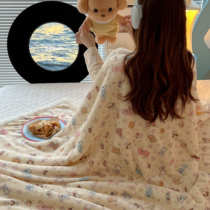 91家纺网 家纺一手货源 找家纺 （总）昔可家纺 2024新款羊羔绒牛奶绒毛毯系列（三）-场景二-卡通系列