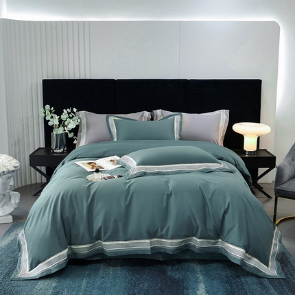 91家纺网 家纺一手货源 找家纺 榻尚家居 2024新品 纯棉全棉磨毛抗菌磨毛秋冬加厚刺绣四件套伊卡芙（非会员+20） 伊卡芙 绿