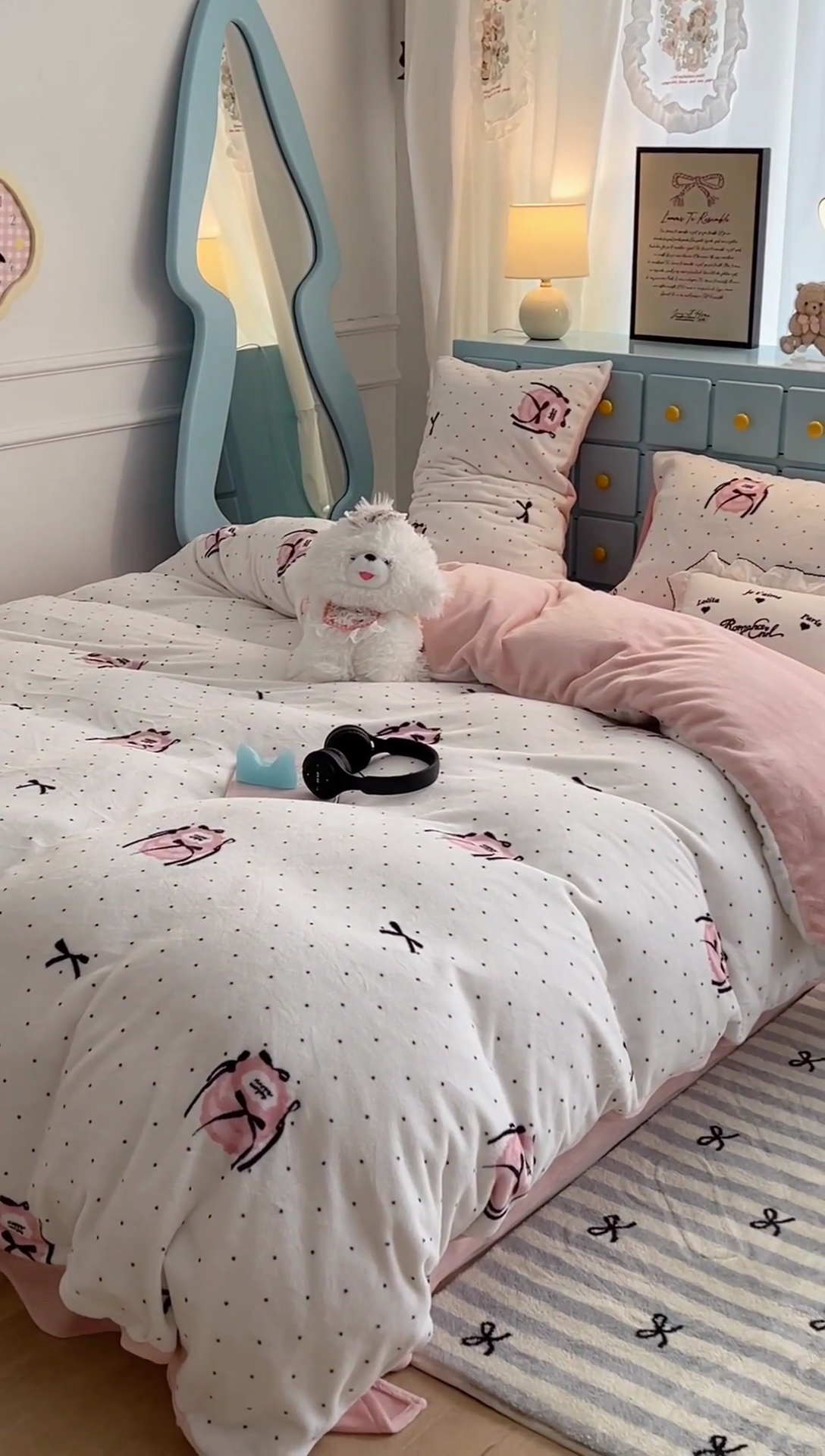 91家纺网 家纺一手货源 找家纺 （总）昔可家纺 2024新款印花牛奶绒四件套系列-ins少女系列