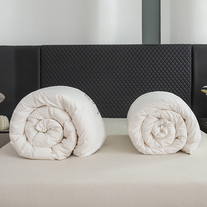 91家纺网 家纺一手货源 找家纺 静若居羽绒被壳 2024新款羽绒➕羽绒子母被壳二合一拉链款子母被壳厂家直销 白色