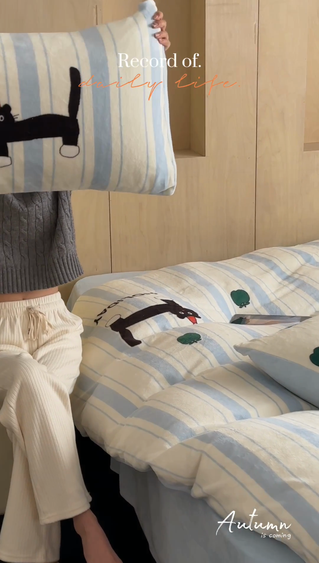 91家纺网 家纺一手货源 找家纺 昔可家纺 2024新款大版数码印花设计师牛奶绒四件套 绿苹果小黑猫