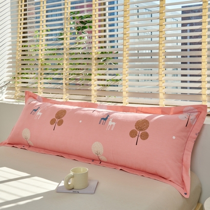 91家纺网 家纺一手货源 找家纺 美宜家 2025新款四季纯棉斜纹磨毛双人全棉长枕套精品一字绣 遇见